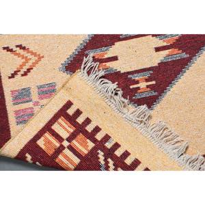 พรมตุรกี ขนาด 2.5x4.1 ฟุต สีเบจ ขอบสีเบจ ทำจากขนสัตว์ - Product Image 4