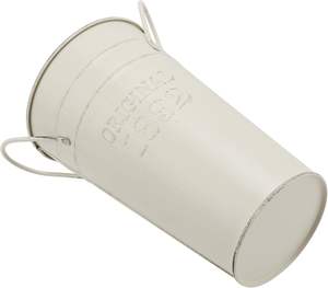 Florero rústico de metal galvanizado, Cubo de granja francés, jarrones galvanizados altos de estilo Vintage para fiesta de deshierbe - Product Image 2