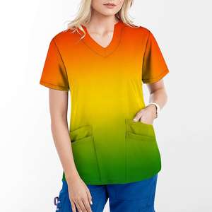 Colores degradados elegante Venta caliente mujeres uniforme médico Scrubs Set médico enfermería Jogger Hospital Scrubs trajes chaqueta Unisex - Product Image 1