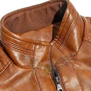 เสื้อแจ็คเก็ตหนังแฟชั่น,แจ็คเก็ตหนังวัสดุที่ดีที่สุดแจ็คเก็ตหนังแขนยาวขนาดที่กำหนดเอง - Product Image 6