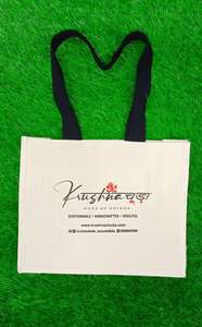 Sac fourre-tout en toile de coton biologique écologique imprimé de logo personnalisé sac d'épicerie uni réutilisable avec poignée confortable - Product Image 2