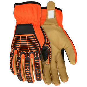 Gants de sécurité personnalisés antidérapants en cuir TPR résistants aux coupures et aux vibrations - Product Image 1