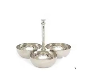 Elegante diseño de hoja moderno duradero de acero de aluminio para servir frutero multiusos para cocina, comedor o decoración - Product Image 3