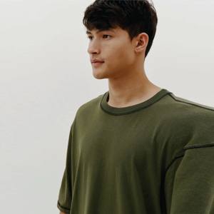 Camiseta Hip Hop Premium 100% de algodón: personalizada, mangas cortas, costuras en contraste, ropa de hombre de alta calidad - Product Image 5