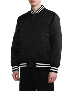 Veste universitaire en satin pour homme Streetwear rétro élégant bombardier Baseball Letterman vêtements d'extérieur décontractés à la mode veste de sport pour homme - Product Image 4