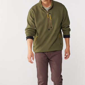 Sudadera de punto con cremallera y cuarto de lana transpirable personalizada, jersey de lana de la mejor calidad, suéteres de algodón 100% para hombre - Product Image 4