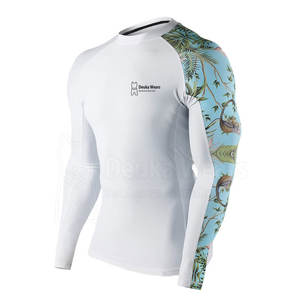Service OEM, Rashguard personnalisé pour hommes, impression par sublimation, vêtements de compression, polyester personnalisé, chemises d'entraînement BJJ MMA - Product Image 2