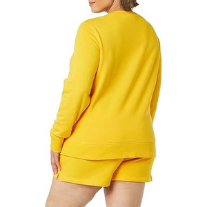 Sweat-shirts d'hiver pour femmes en coton 100% couleur personnalisée, design streetwear élégant et écologique, polaire épais, choix personnalisé, OEM frontal - Product Image 2