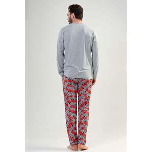 ชุดนอนผู้ชาย CEPLI ERKEK P.SUPREM O YAKA UZUN KOL PIJAMA TAKIM - สีเทาผสม - สีเทาผสม - Product Image 3