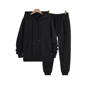 ชุดวอร์มผู้ชายแฟชั่นลำลองหนานุ่ม อุ่นสบาย ออกแบบโลโก้ตามสั่ง ผลิตตามแบบที่ต้องการ เสื้อสเวตเชิ้ตคอกลม กางเกงฮู้ดดี้ผ้าฟลีซสำหรับฤดูหนาว - Product Image 4