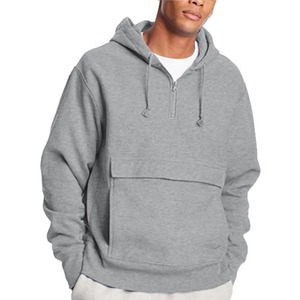 Sweat à capuche court en coton surdimensionné pour hommes avec logo personnalisé Polyester/coton brodé teint uni pour l'hiver - Product Image 3