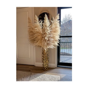 Meilleure qualité plaqué or aluminium fer métal Vase élégant fleur or cuir Design fleur Vase Premium Home Decor - Product Image 1