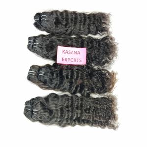 Fabrica al por mayor baratos vietnamitas Virgen máquina doble trama encaje frente pelucas paquete barato onda profunda extensiones de cabello humano - Product Image 2