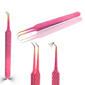 Pinzas para Pestañas con Punta de Fibra y Agarre de Diamante de 45 Grados, Logotipo Privado, Separación Perfecta de las Pestañas Naturales - Product Image 2