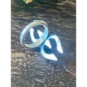 Navajo Handmade Kingman Turquoise Sterling <b>Silver</b> <b>Statement</b> <b>Ring</b> Size 5.25 - Product Image 5