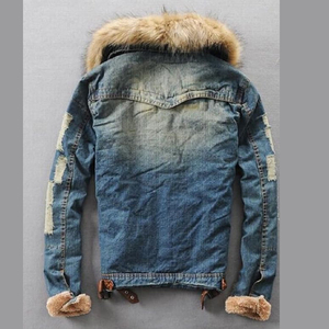 Chaqueta Vaquera de Lona Personalizada para Hombre, Elegante y a la Moda, de Alta Calidad, con Logotipo Frontal, Forro de Algodón Transpirable, Prenda Exterior Informal de 300g - Product Image 2
