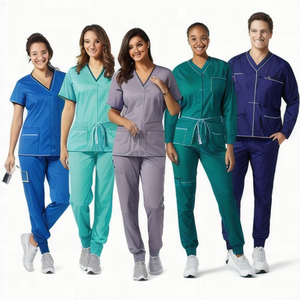 Uniformes médicos económicos unisex, conjuntos de fregado de enfermera de hospital para clínicas de dentista para mujeres y hombres - Product Image 6