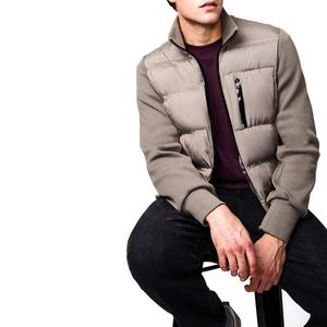 Chaqueta de Plumón Personalizada al por Mayor de Alta Calidad para Hombre, Cuello Alto, con Capucha, Nailon/Soft Shell/Poliéster, Informal, para Exteriores, Invierno, OEM - Product Image 4