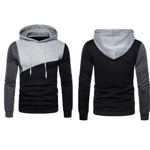 เสื้อสเวตเตอร์สวมหัวสำหรับผู้ชายผ้าฝ้ายออร์แกนิกใส่ได้ทั้งชายและหญิงเสื้อมีฮู้ดปักแบบผูกเชือกฟรีตัวอย่างเปล่า - Product Image 5