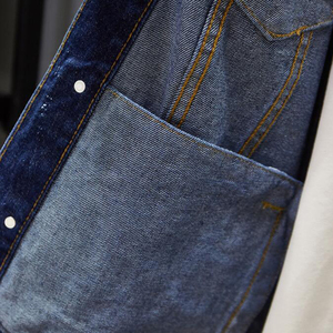 Nouvelle veste en jean bleu classique d'automne pour homme, veste en jean ajustée à simple boutonnage, couleur unie, veste en jean de moto - Product Image 5