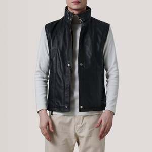 <span class=keywords><strong>Chaleco</strong></span> de Cuero Genuino para <span class=keywords><strong>Hombre</strong></span> Zane, <span class=keywords><strong>Chaleco</strong></span> Táctico Acolchado de Otoño <span class=keywords><strong>con</strong></span> Relleno de Algodón, Logotipo Personalizado, Talla XXL para Uso en Exteriores - Product Image 1