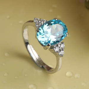Anillos de Plata de Ley 925 de Primera Calidad para Mujer, Corte Ovalado, Joyería de Compromiso con Diamantes y Baño de Rodio, Tipo Anillo para Hombre - Product Image 2