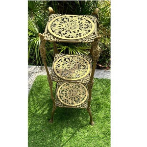 Mesa auxiliar de latón versátil de fabricación india para un acento funcional y elegante para el hogar disponible a precio de fábrica de La India - Product Image 1