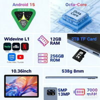 Tablet Android 15.0 Octa Core 4G LTE Termurah 10.4 Inci 12GB RAM 256GB ROM Tablet Bisnis Profesional untuk Pendidikan dan Bisnis