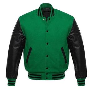 แจ็กเก็ตขนสัตว์แขนเสื้อหนังปักโลโก้โรงงานออกแบบได้ตามต้องการ - Product Image 4