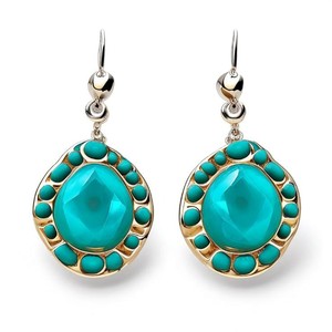 Boucles d'oreilles simples en argent sterling 925 plaqué or avec pierres précieuses naturelles pour femmes et filles - Product Image 4