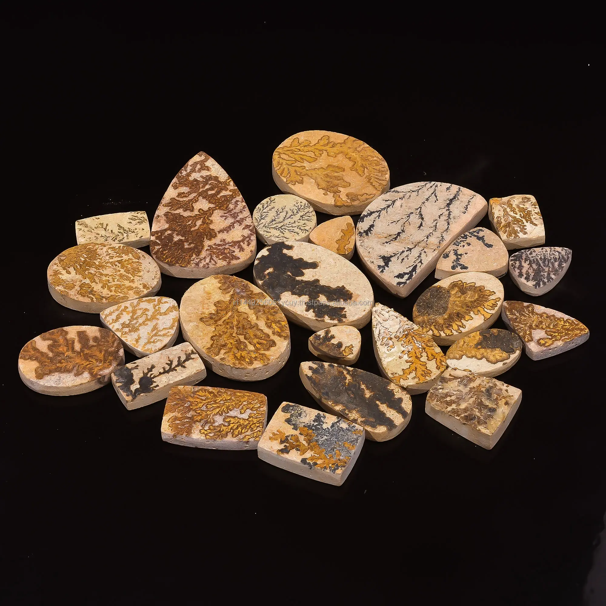 Chất lượng hàng đầu psilomelane dendrite lá jasper druze dendritic đá vôi trang sức phụ kiện cho bán buôn