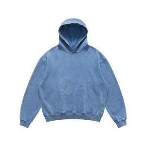 Low Price Best <b>Sale</b> Acid Pullover <b>Washed</b> Distressed Hoodies Custom Made Acid <b>Washed</b> Thermal Distressed Hoodies - Product Image 1