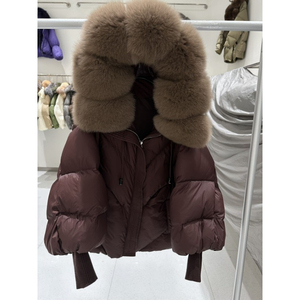 MOVA TEXTILES Vestes pour hommes, veste matelassée en duvet à capuche en fourrure pour hommes, chaude, épaisse, coupe-vent, vestes d'extérieur pour hommes - Product Image 3