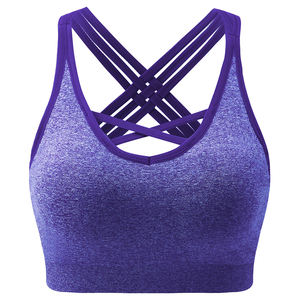 Soutien-gorge d'entraînement dos-nu antichoc de style sexy soutien-gorge de sport de yoga logo personnalisé soutien-gorge de sport pour femmes de course à pied haut de fitness - Product Image 6
