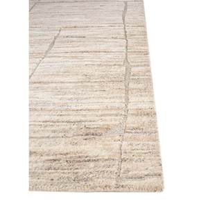 พรมขนสัตว์ถักมือลายเอนโทรปี สีเบจและสีน้ำตาล ลายแบบนามธรรม สำหรับทางเข้า ห้องโถง และห้องนั่งเล่น รุ่น La-1511 รูปทรงสี่เหลี่ยมผืนผ้า - Product Image 4