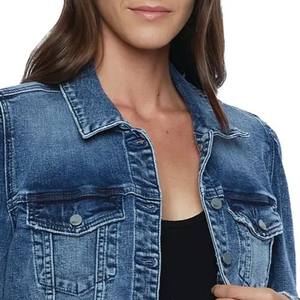 Vente chaude pas cher taux femmes veste en jean entièrement personnalisé nouveau style respirant meilleures choses femmes veste en jean en haute qualité - Product Image 5