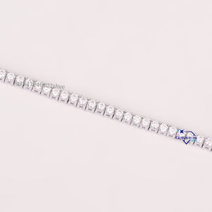 Nouvelle Lumière De Luxe Fabriqué À La Main Minorité Exquise Notre Collection Style Bracelet S925 Argent Tennis Bracelet Lab Cultivé Diamant - Product Image 4