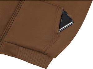 Sudaderas Casuales de Invierno para Hombre, Color Sólido, Poliéster/Algodón, Felpa, Corte Regular con Diseño de Bolsillo, Ecológicas, de Secado Rápido y Transpirables - Product Image 5