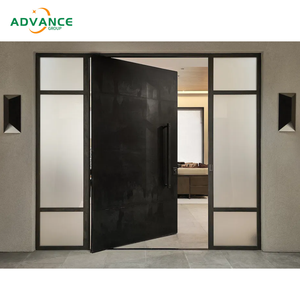 Porta d'ingresso anteriore di lusso in acciaio inossidabile per Villa residenziale edificio residenziale porta di alta qualità durevole ed elegante - Product Image 2