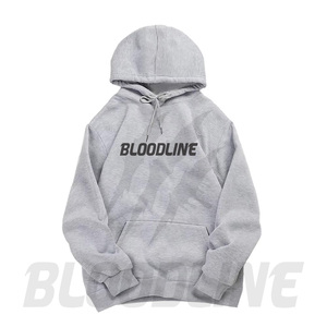 เสื้อฮู้ด BLOODLINE สีชมพู ยูนิเซ็กส์  โลโก้ด้านหน้า ผ้ากันยับ แห้งเร็ว ระบายอากาศได้ดี ผ้าฝ้ายฟลีซ 100% ทรงปกติ สไตล์ฮิปฮอป - Product Image 2