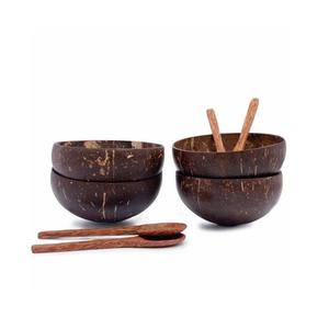 Ventes en gros de bols en coque de noix de coco écologiques, design floral vintage unique, capacité de 500 ml, logo personnalisé, emballage, utilisation en cuisine - Product Image 5