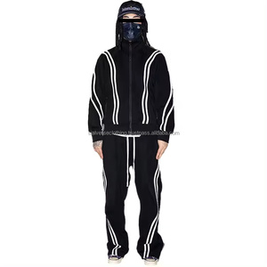 Conjunto de chándal de alta calidad a medida para hombre, reflectores con logotipo personalizado, chándales de moda con Cremallera de nailon para deportes de invierno para hombre - Product Image 2