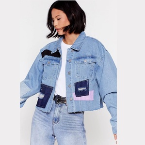 Primuim qualité femmes Vintage lavé Denim vestes haut court plus récent hiver épaissir chaud décontracté Style sportif longue longueur bouffée - Product Image 4