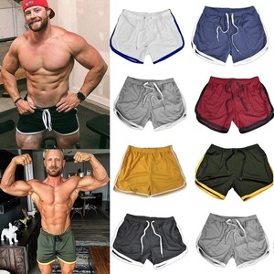 Pantalones cortos de baño de algodón 100% para hombre, bañadores de secado rápido con bolsillos con cordón transpirable, traje de baño de playa para surf para verano - Product Image 1