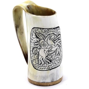 Taza de cuerno para beber de búfalo personalizada de alta calidad, Ágata pulida de estilo Animal con precio razonable y capacidad requerida - Product Image 3