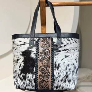 Nouveau sac fourre-tout pour femmes occidentales en cuir repoussé à la main sac de transport dissimulé en cuir véritable personnalisé grande collection de sacs à main pour femmes - Product Image 2