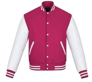 Fabricant de vêtements sur mesure 100% polyester Université Lycée Vente en gros Veste de baseball à fermeture éclair en toile pour hommes - Product Image 1