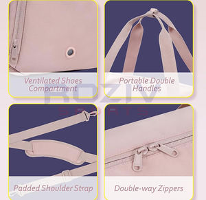 Sacs de sport d'extérieur modernes imperméables en toile avec fermeture éclair et cordon de serrage, poches humides/sèches, logo personnalisé OEM, vente en gros d'usine - Product Image 6