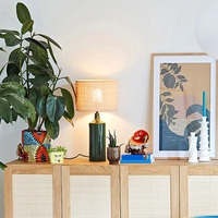 Lampe de table intérieure en rotin et céramique Éclairage et décoration Décoration de la maison Vente en gros Artisanat du Vietnam