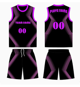 ชุดกีฬาบาสเก็ตบอลแบบซับลิเมชั่นพิมพ์ลายตามสั่ง ระบายอากาศได้ดี ไซส์ใหญ่ แห้งเร็ว ซับเหงื่อ ชุดเสื้อและกางเกงขาสั้น - Product Image 6